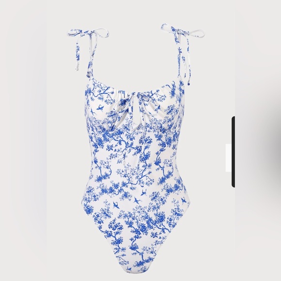 Berlook retro floral One Piece Swimsuit - Picture 1 of 5